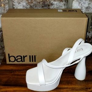 Bar III Womens Scarlett Square Toe Heels